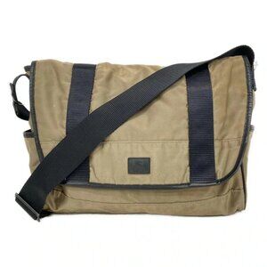 Burberry Black Label - Brown Black Nylon Leather Shoulder Bag